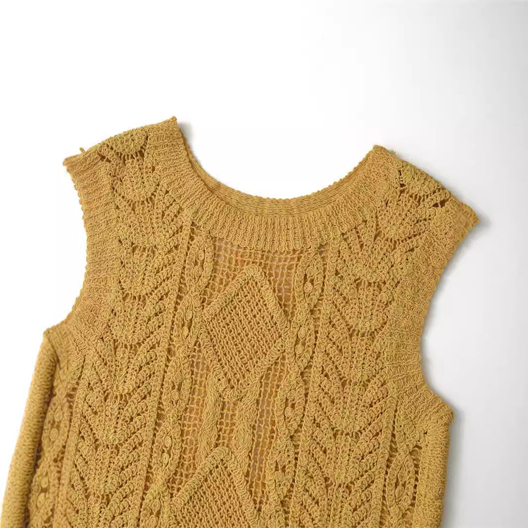 Crocheted Mesh Pullover Vest Top – Cute Chic Streetwear | same ANTHEM