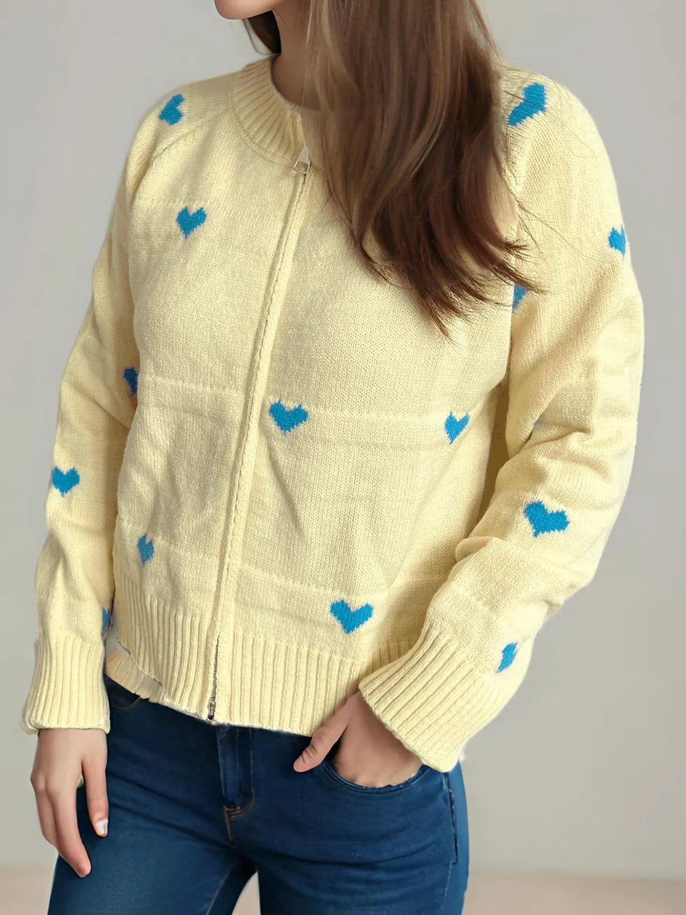 Cute College Style Zipper Cardigan – Dreamy Soulmate Streetwear | same ANTHEM