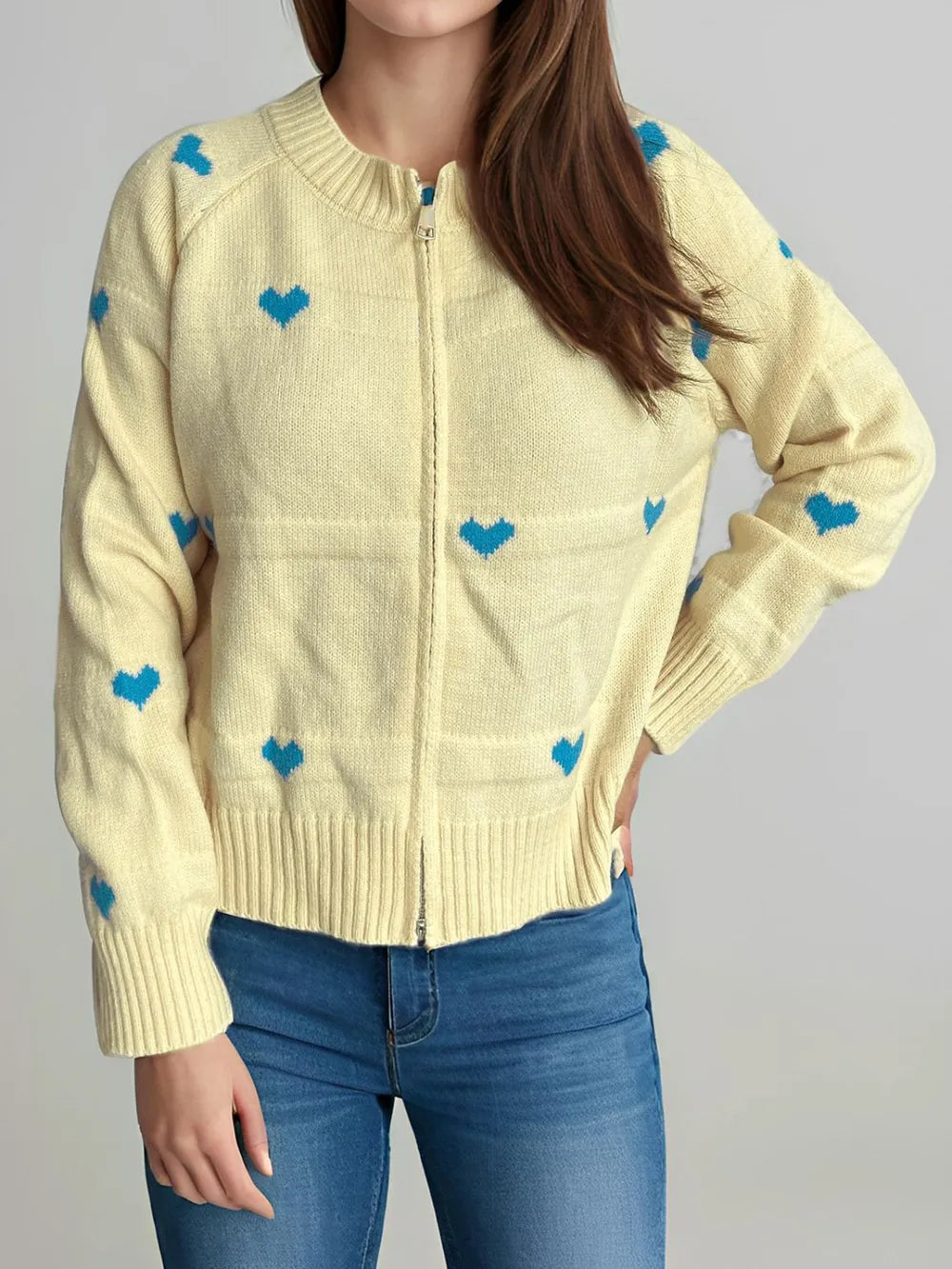 Cute College Style Zipper Cardigan – Dreamy Soulmate Streetwear | same ANTHEM