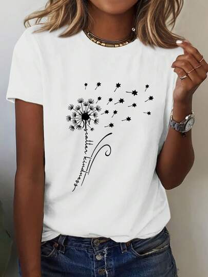 Dandelion Butterfly Tee – same ANTHEM Romantic Fashion for Soulmates - White / L