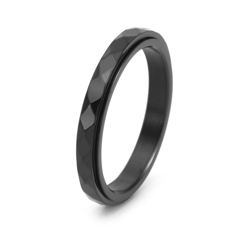Diamond-Shaped Ring | Unique Boho Jewelry | Same Anthem - black / 5#