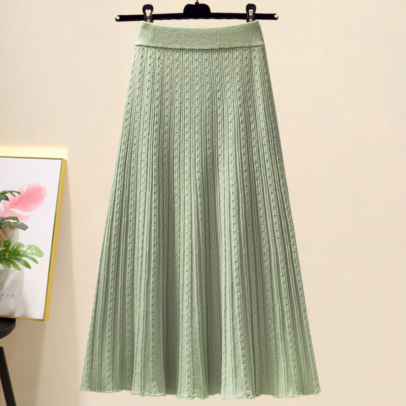 Dinified Knitted Waist-Tight Skirt | Lover’s Skirt for Friends & Soulmates | same ANTHEM - Green Skirt / 2XL