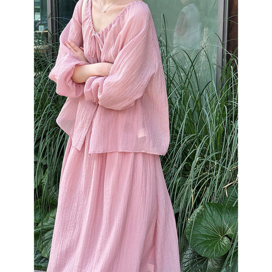 Drawstring Pleated Two-Piece Set – same ANTHEM