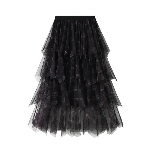 Dreamy A-Line Tulle Skirt for Women | same ANTHEM - Black / One Size