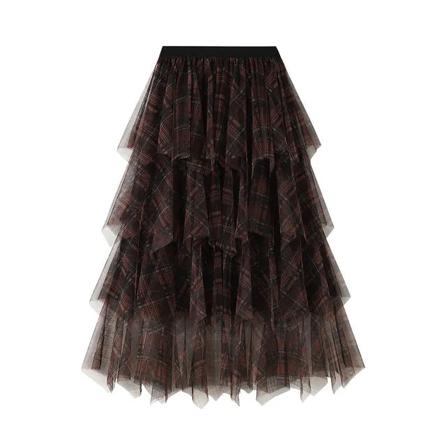 Dreamy A-Line Tulle Skirt for Women | same ANTHEM - Coffee / One Size