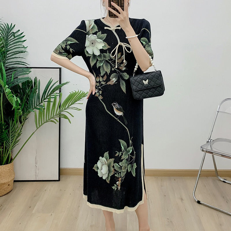 Dreamy Cheongsam Dress – same ANTHEM - black / one size