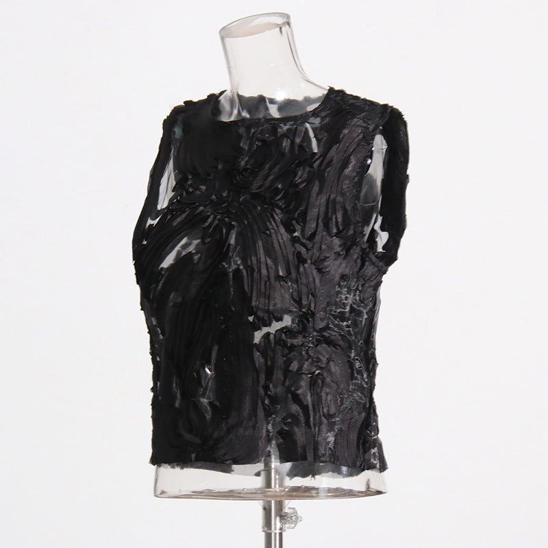 Dreamy French Sleeveless Vest Top - Romantic Chic Streetwear | same ANTHEM