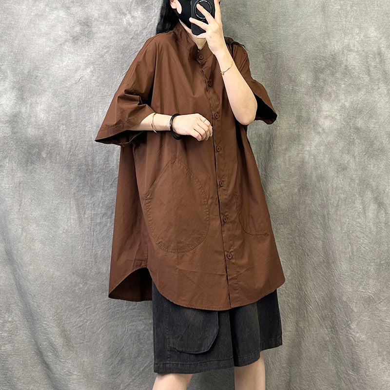 Dreamy Japanese Short Sleeve Shirt – same ANTHEM - Red coffee / L