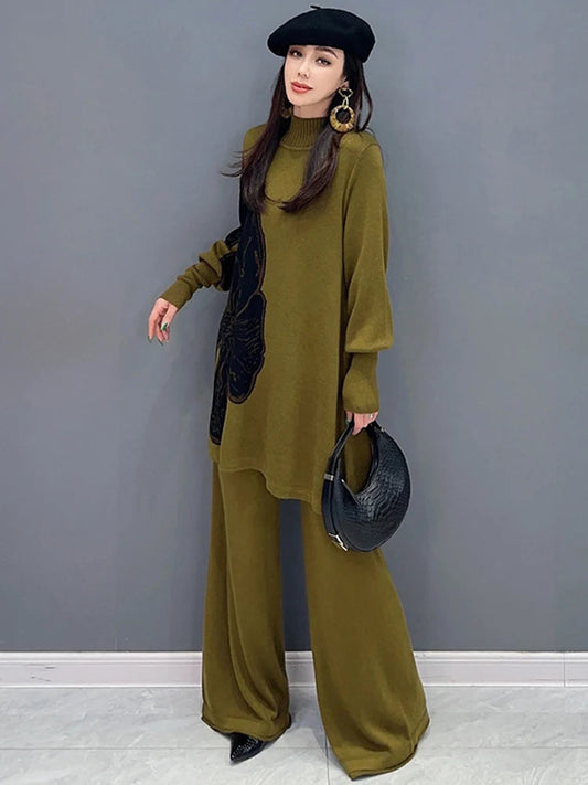 Dreamy Knit Flower Sweater Set – Soulmate Streetwear for Winter | same ANTHEM