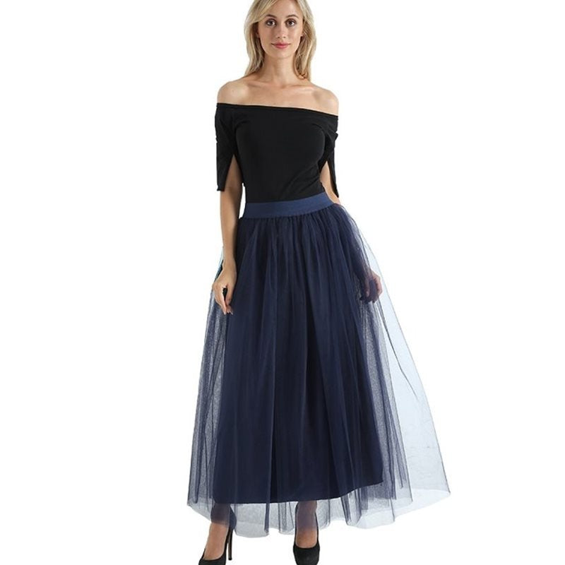 Dreamy Lace Princess Tulle Skirt | Fairy & Ballerina Style | Same ANTHEM - Navy Blue / One size