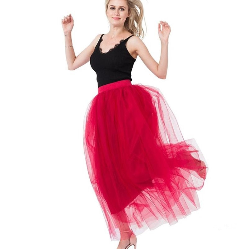Dreamy Lace Princess Tulle Skirt | Fairy & Ballerina Style | Same ANTHEM - Wine Red / One size