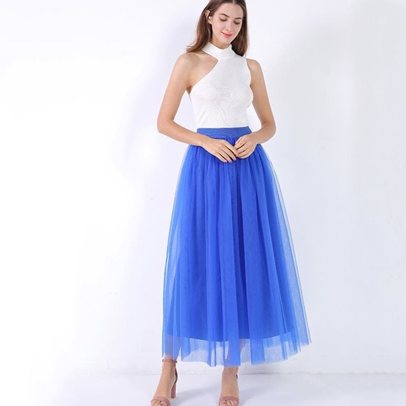 Dreamy Lace Princess Tulle Skirt | Fairy & Ballerina Style | Same ANTHEM - Royal blue / One size
