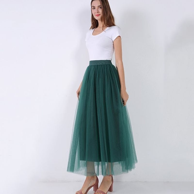 Dreamy Lace Princess Tulle Skirt | Fairy & Ballerina Style | Same ANTHEM - Dark green / One size