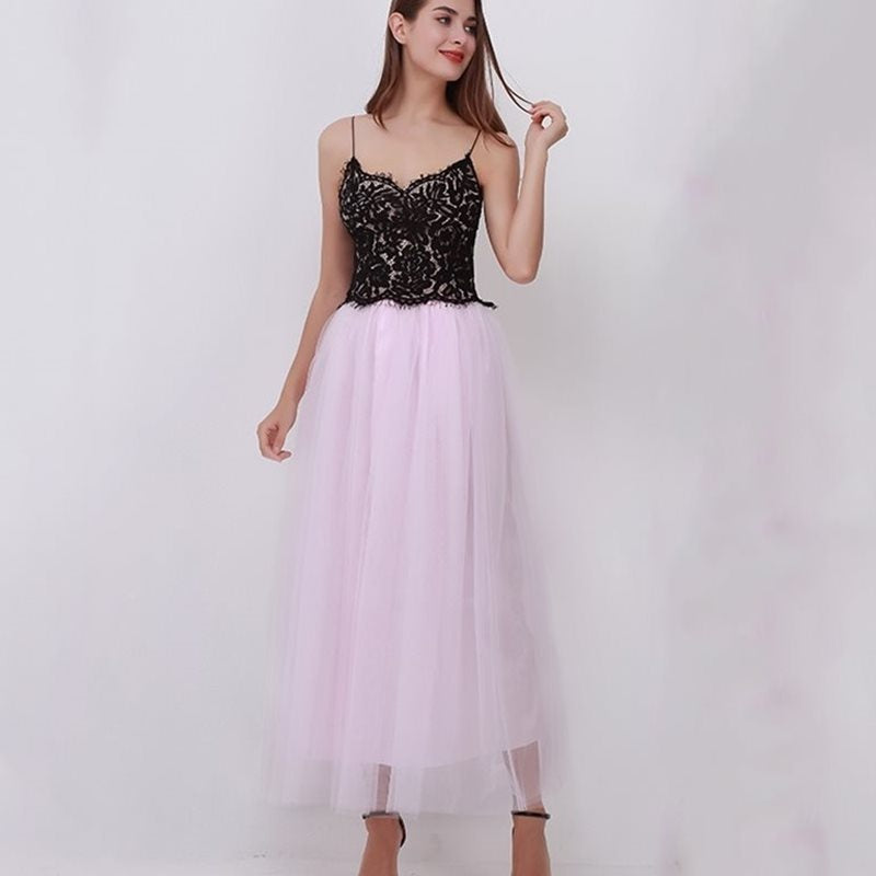 Dreamy Lace Princess Tulle Skirt | Fairy & Ballerina Style | Same ANTHEM - Pink / One size