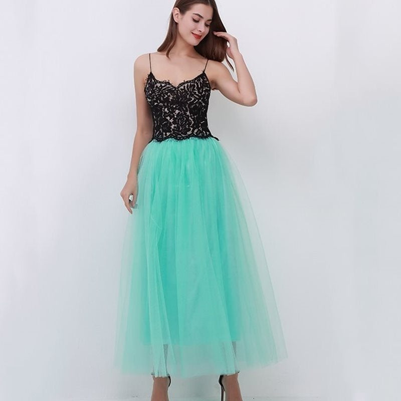 Dreamy Lace Princess Tulle Skirt | Fairy & Ballerina Style | Same ANTHEM - Mint Green / One size