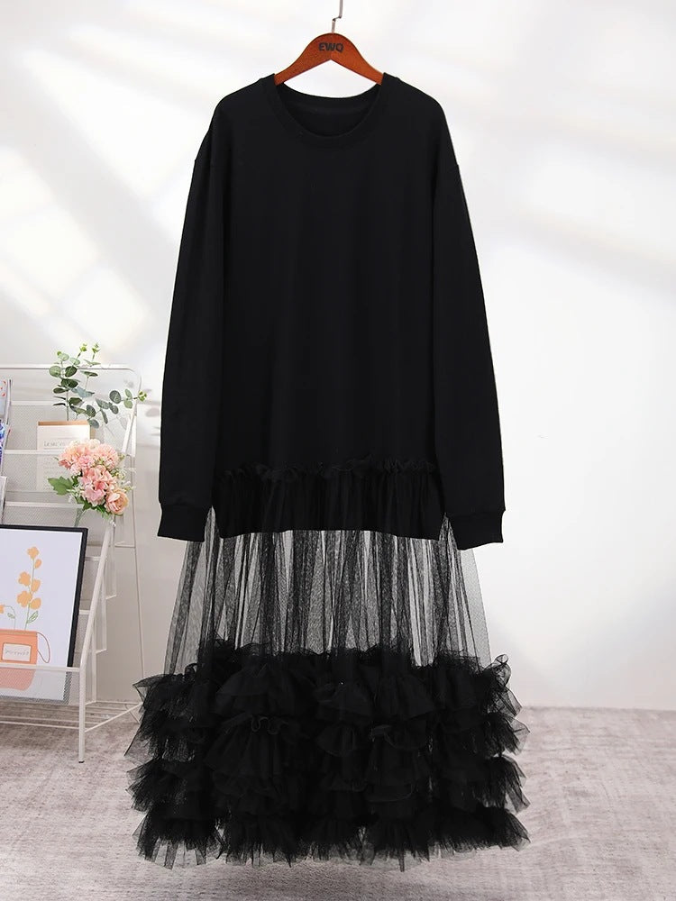 Dreamy Mesh Sweater Dress – same ANTHEM - black / One Size