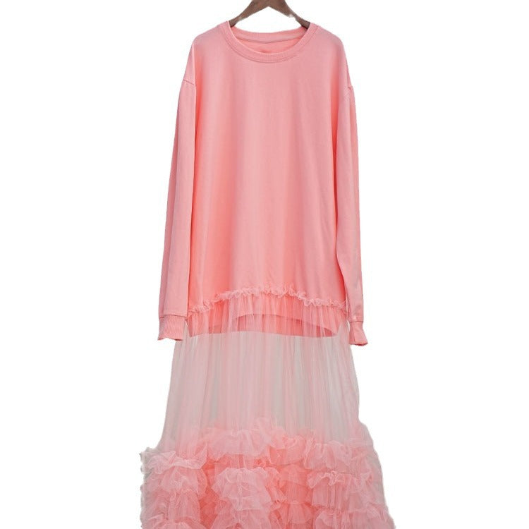 Dreamy Mesh Sweater Dress – same ANTHEM - Pink / One Size