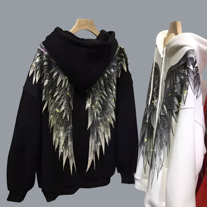 Dreamy Soulmate Hoodie Jacket with Wings – Velvet Streetwear | same ANTHEM - black / L