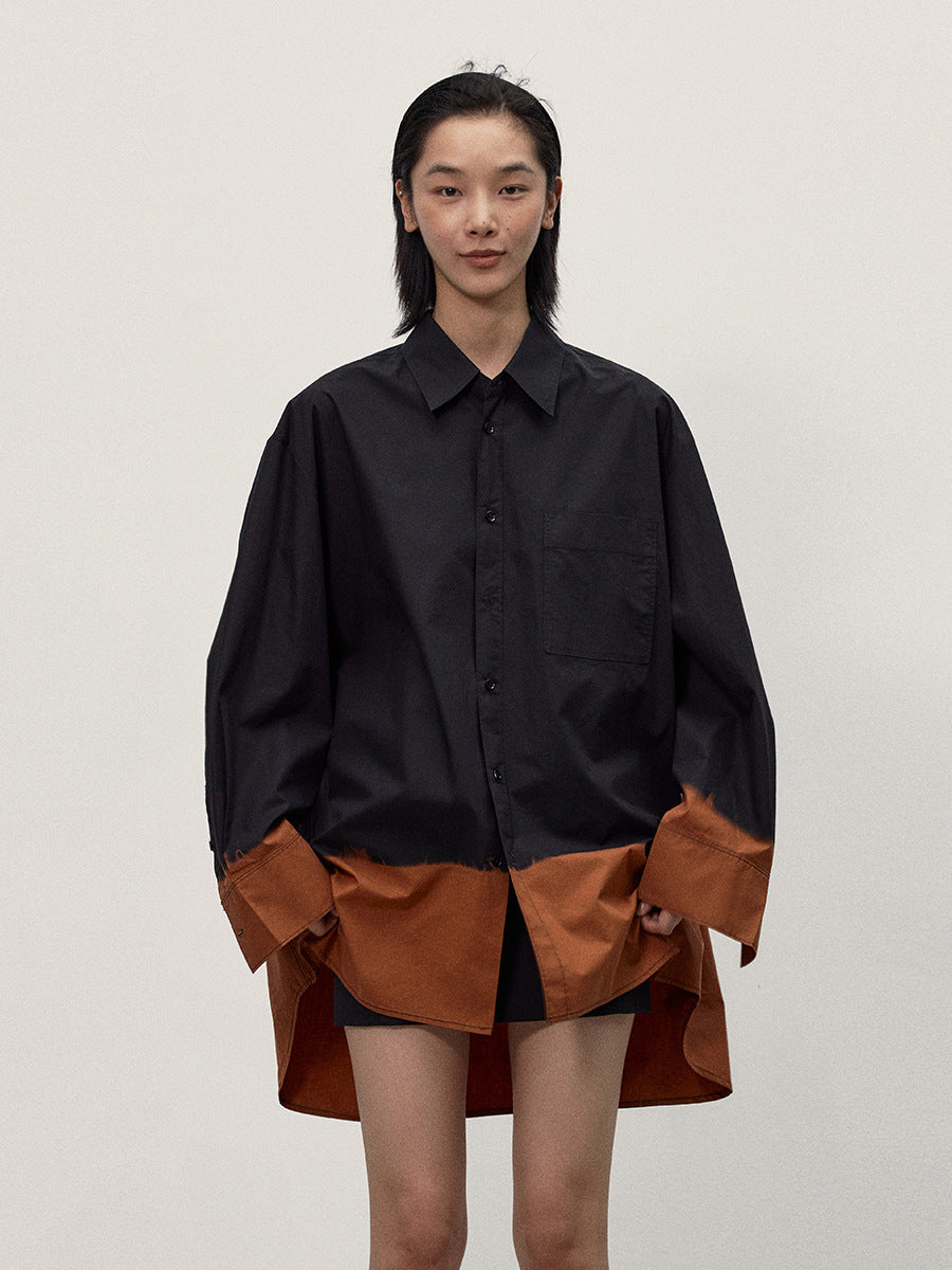 Dreamy Tie Dye Shirt with Pocket – Japanese-Inspired Soft Streetwear | same ANTHEM - black / One Size