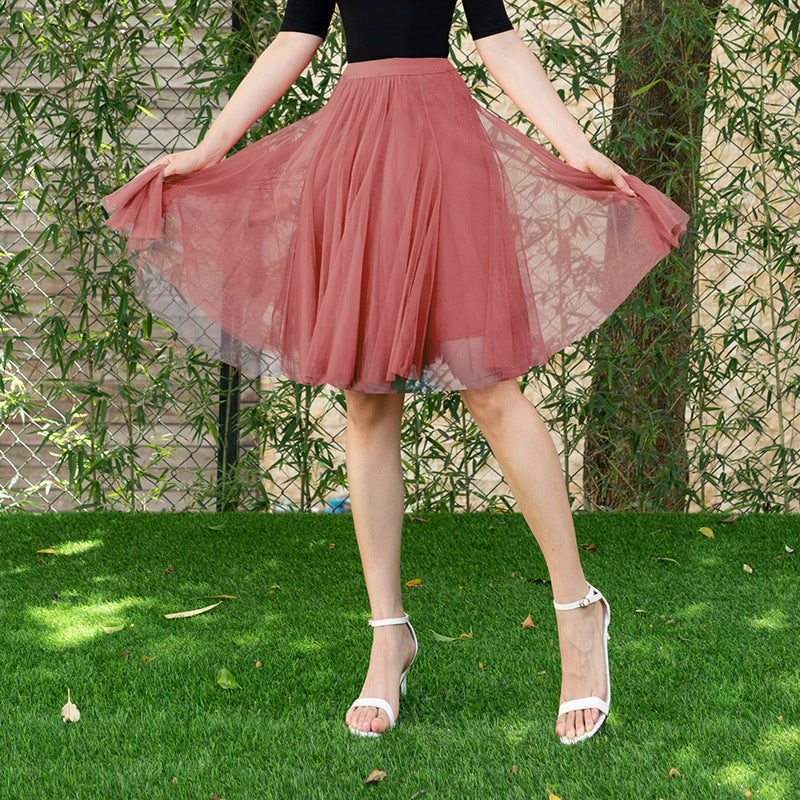 Dreamy Tulle Skirt for Lovers Soulmates & Friends | same ANTHEM - Zhuang Red / Free Size - Skirt