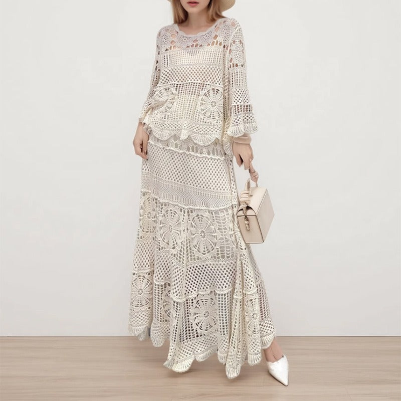 Dreamy Two-Piece Skirt Set – same ANTHEM - Beige / One Size
