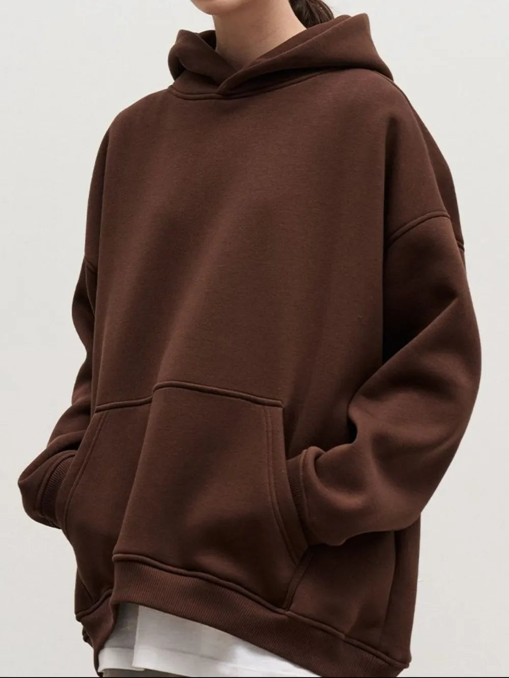 Dropped Shoulder Hoodie – same ANTHEM | Streetwear for Soulmates & Lovers - Chocolate / S