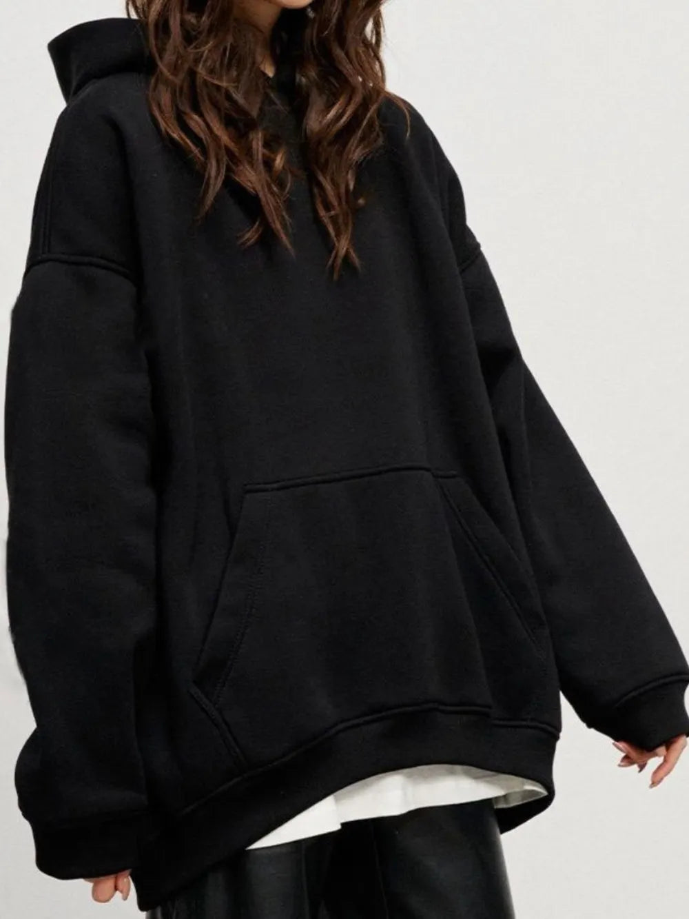 Dropped Shoulder Hoodie – same ANTHEM | Streetwear for Soulmates & Lovers - Black / L