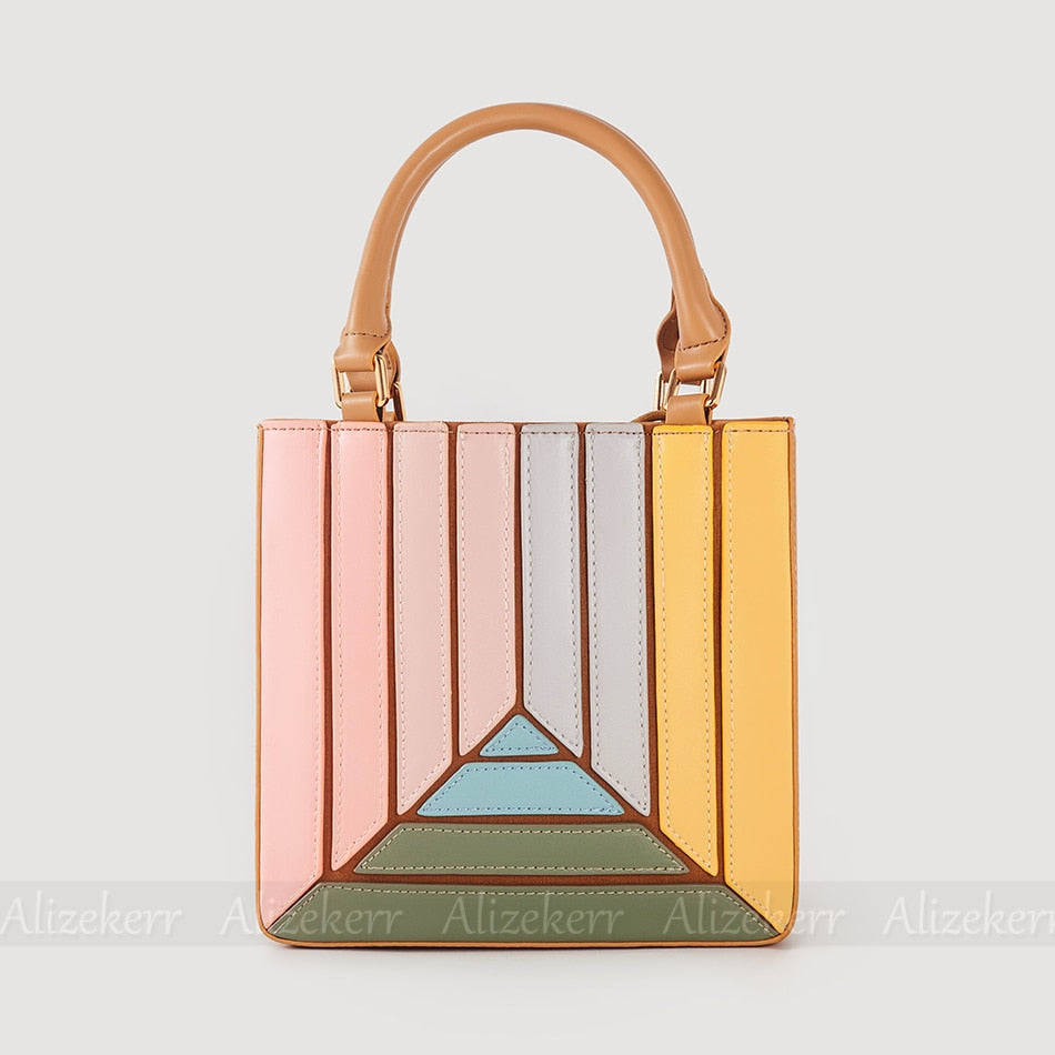 Elegant Color Block Shoulder Bag – Soulmate Style | same ANTHEM. - Color / L22 x W5.5 x H21cm