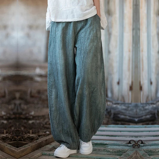 Elegant Cotton Linen Baggy Cargo Pants – Casual Boho Chic for Free Spirits | Same ANTHEM