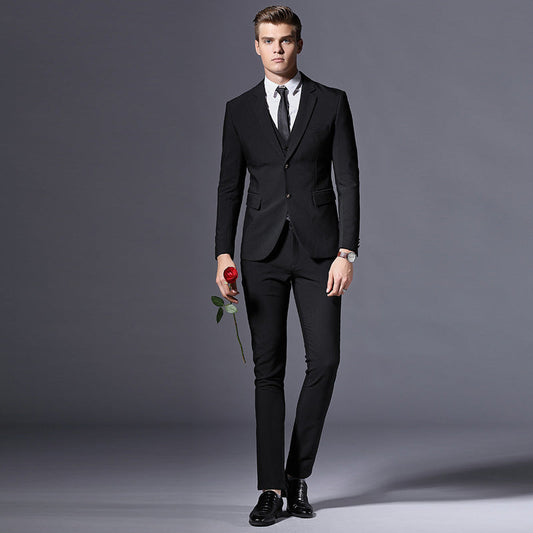 Elegant Men’s Suit for Weddings & Dinner Parties | Tailored Streetwear | same ANTHEM - Black / 3XL