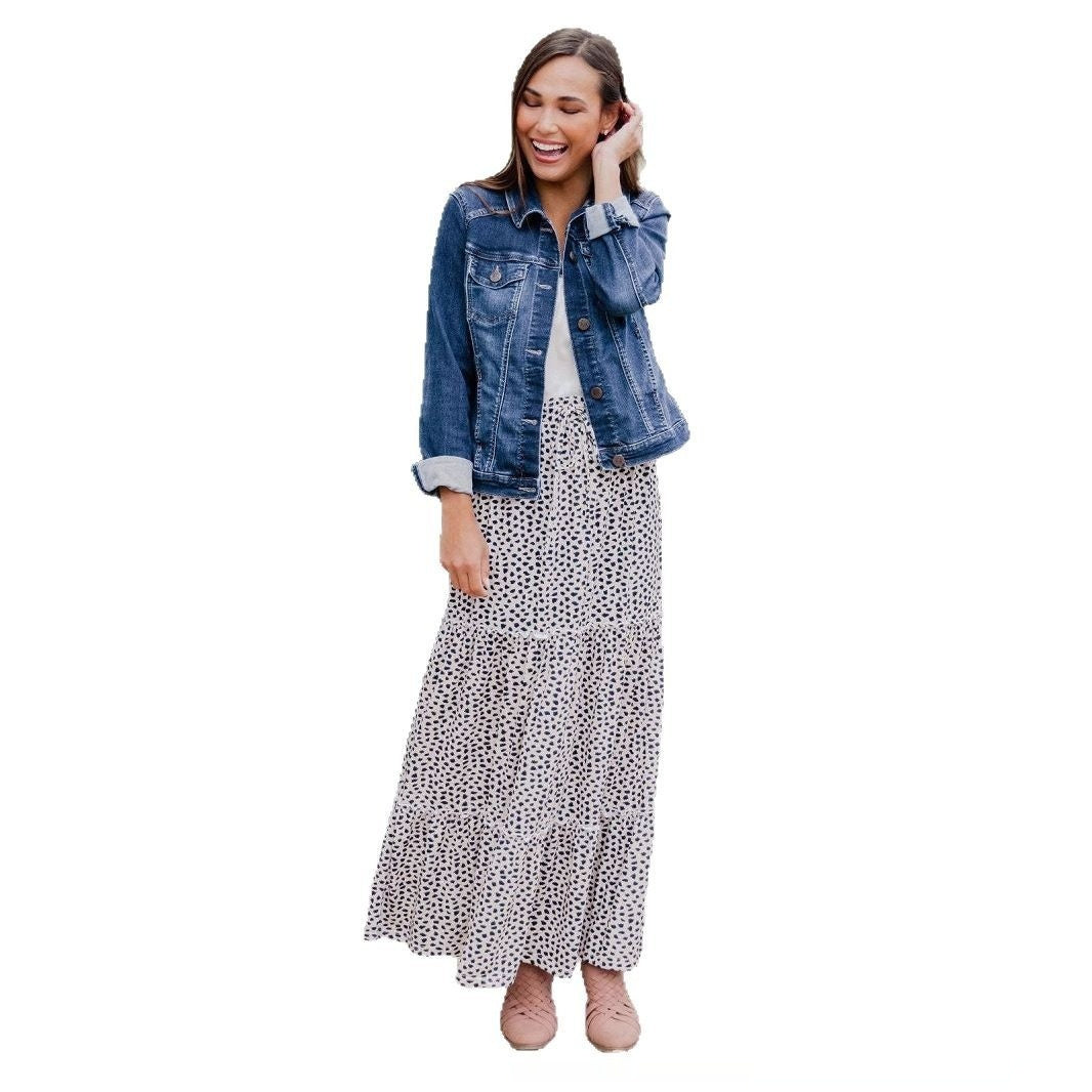 Elegant Rayon Printed High Waist Summer Skirt – Wear Your Style Made for Lovers Friends & Soulmates - White / L - Skirt