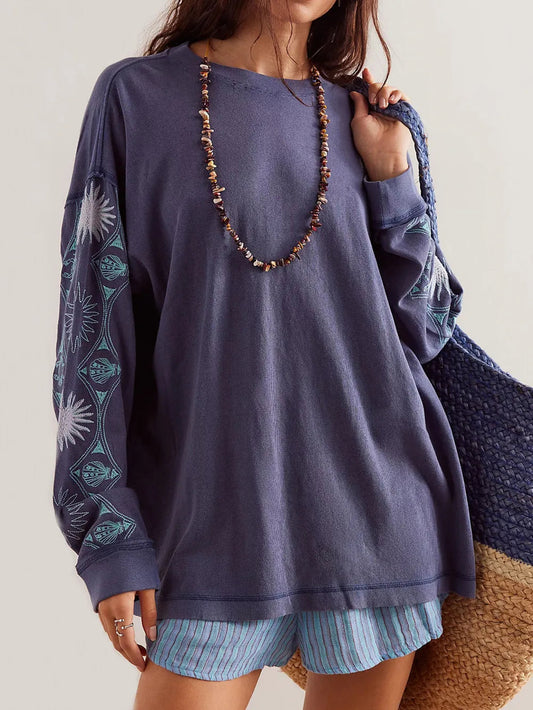 Embroidered Round Neck Sweatshirt – same ANTHEM.
