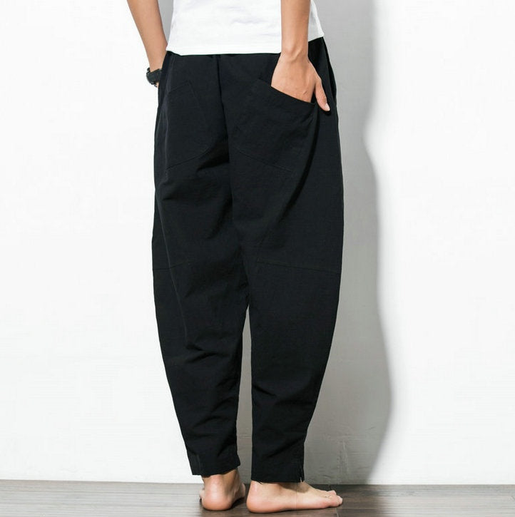 Ethnic Style Cotton & Linen Harem Pants – Casual Soulmate Streetwear | same ANTHEM - Pants