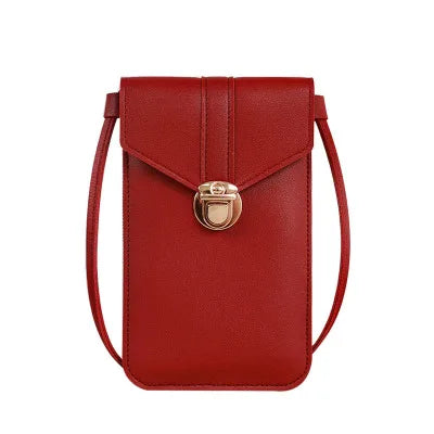 Everyday Crossbody Touchscreen Bag – same ANTHEM | For Soulmates & Style Seekers - Red / 20cm X 12cm X 0.5cm