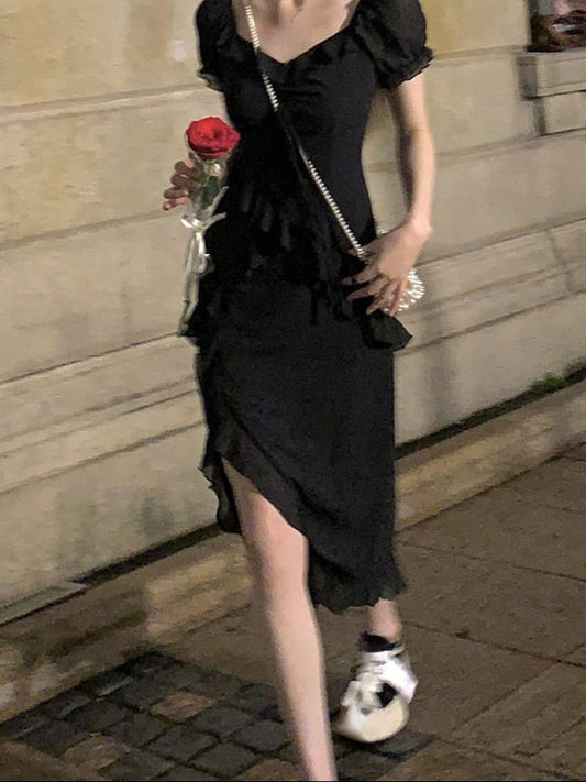 Fairy Two Piece Dress Set – Soulmate Streetwear Midi Dress | same ANTHEMa Fashion Suit Summer - Black midi dress / S