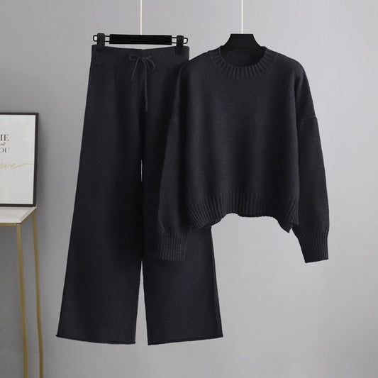Fashion Casual Knitting Suit Pants | Korean Style Loose Women’s Pants | same ANTHEM - Korean suit