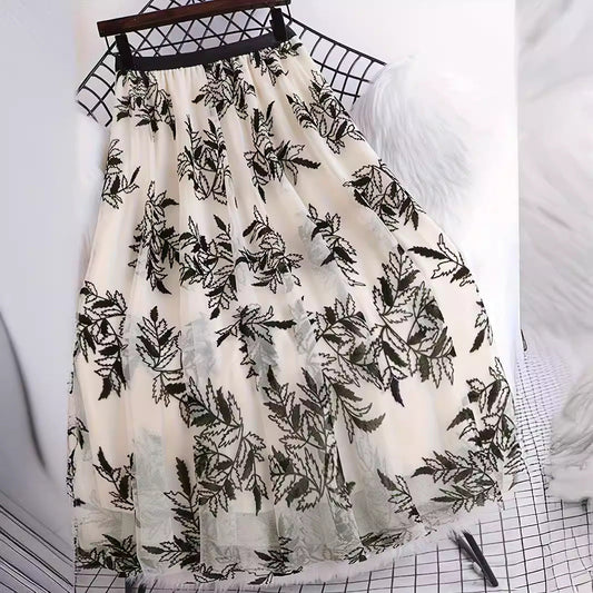 Fashion Personality Flocked Printed Skirt – Dreamy French Sweet Style | Made for Lovers & Friends | Wear Your Style