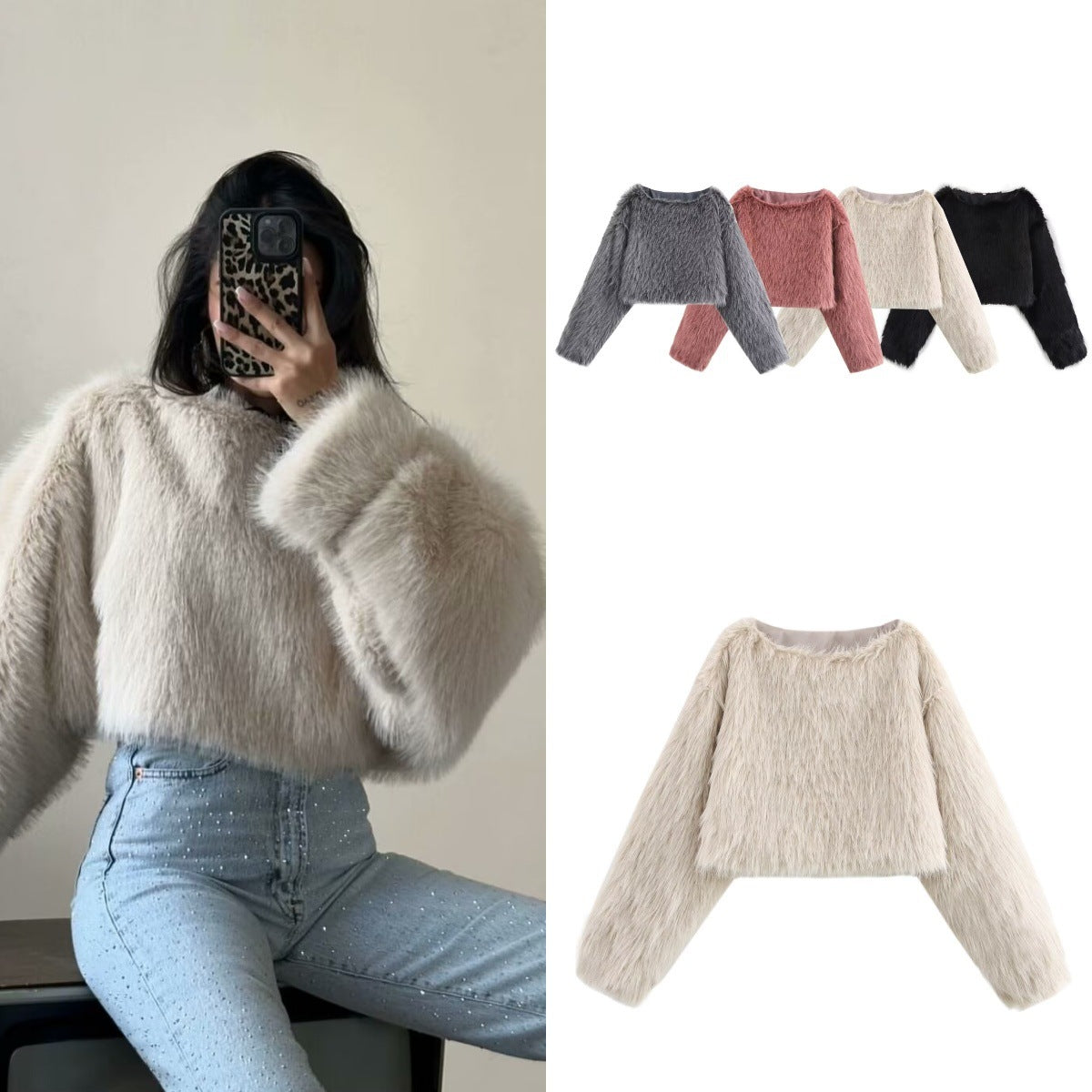 Faux Fur Pullover Top Women | Cozy Streetwear | same ANTHEM.