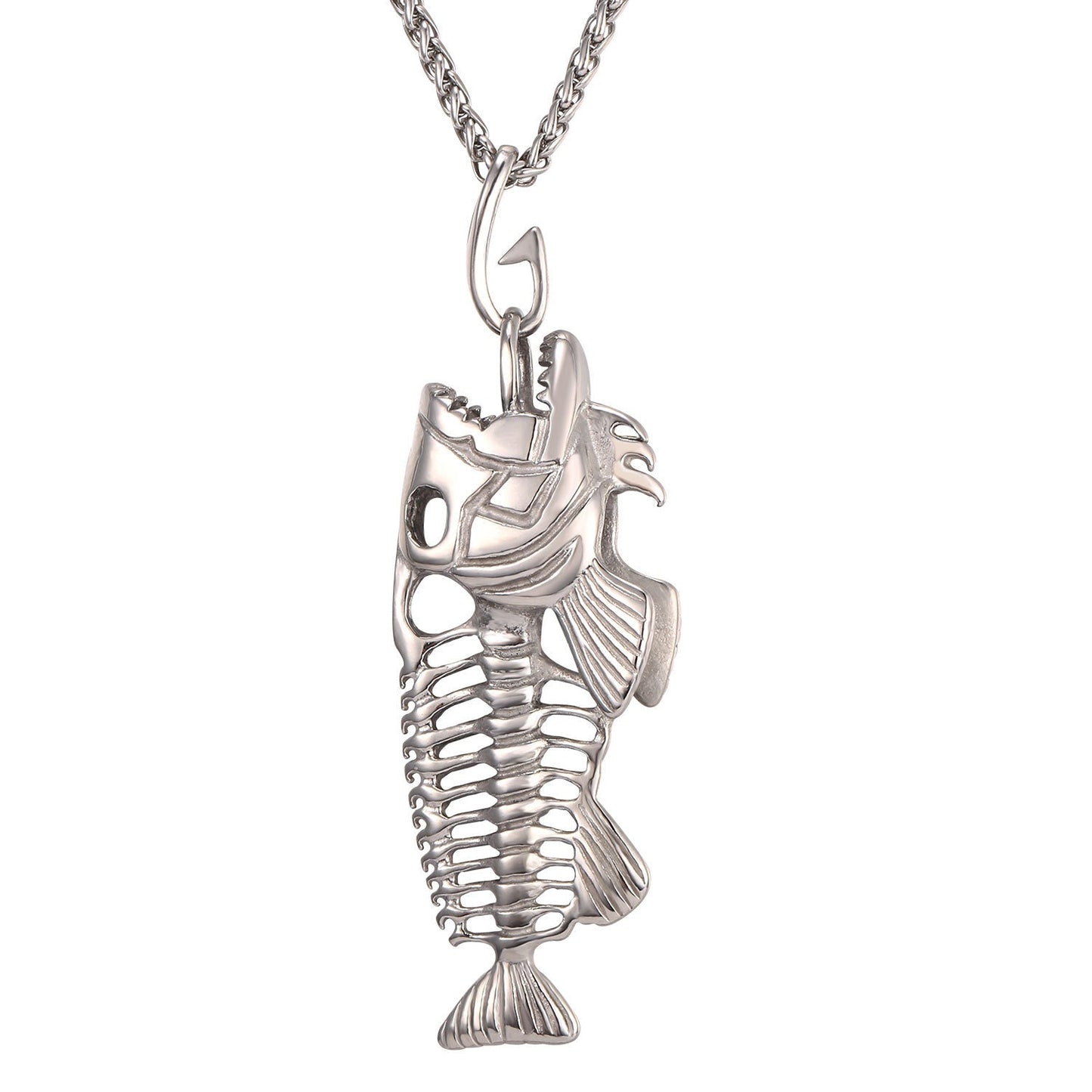 Fish Bone Necklace Titanium Steel | Soulmate & Lovers Jewellery | same ANTHEM - Steel color