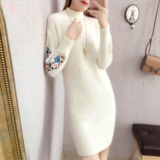 Fleece-Lined Woolen Winter Dress | Romantic French Style Cozy Dress | same ANTHEM