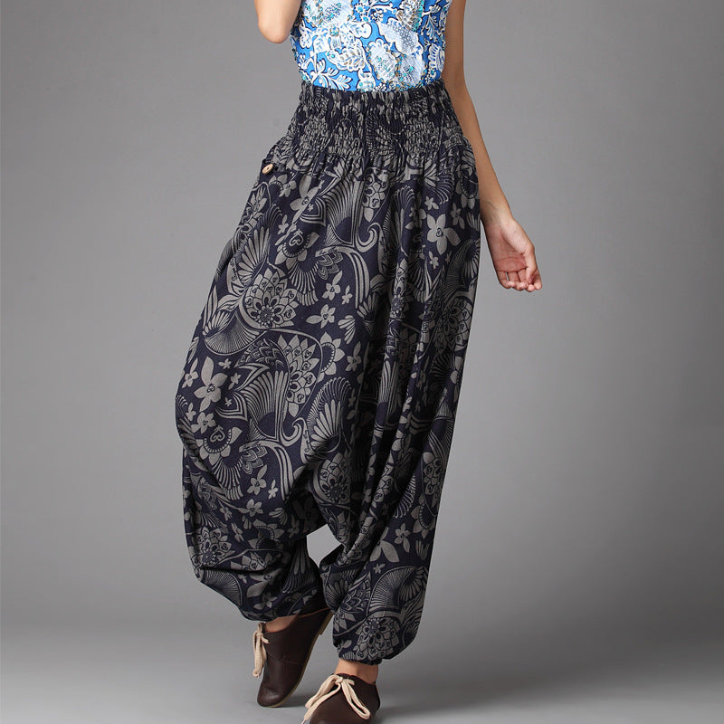 Floral Pattern Harem Pants – Casual Chic Loose Fit | same ANTHEM
