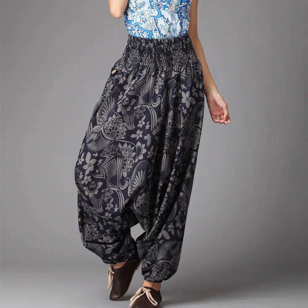 Floral Pattern Harem Pants – Casual Chic Loose Fit | same ANTHEM