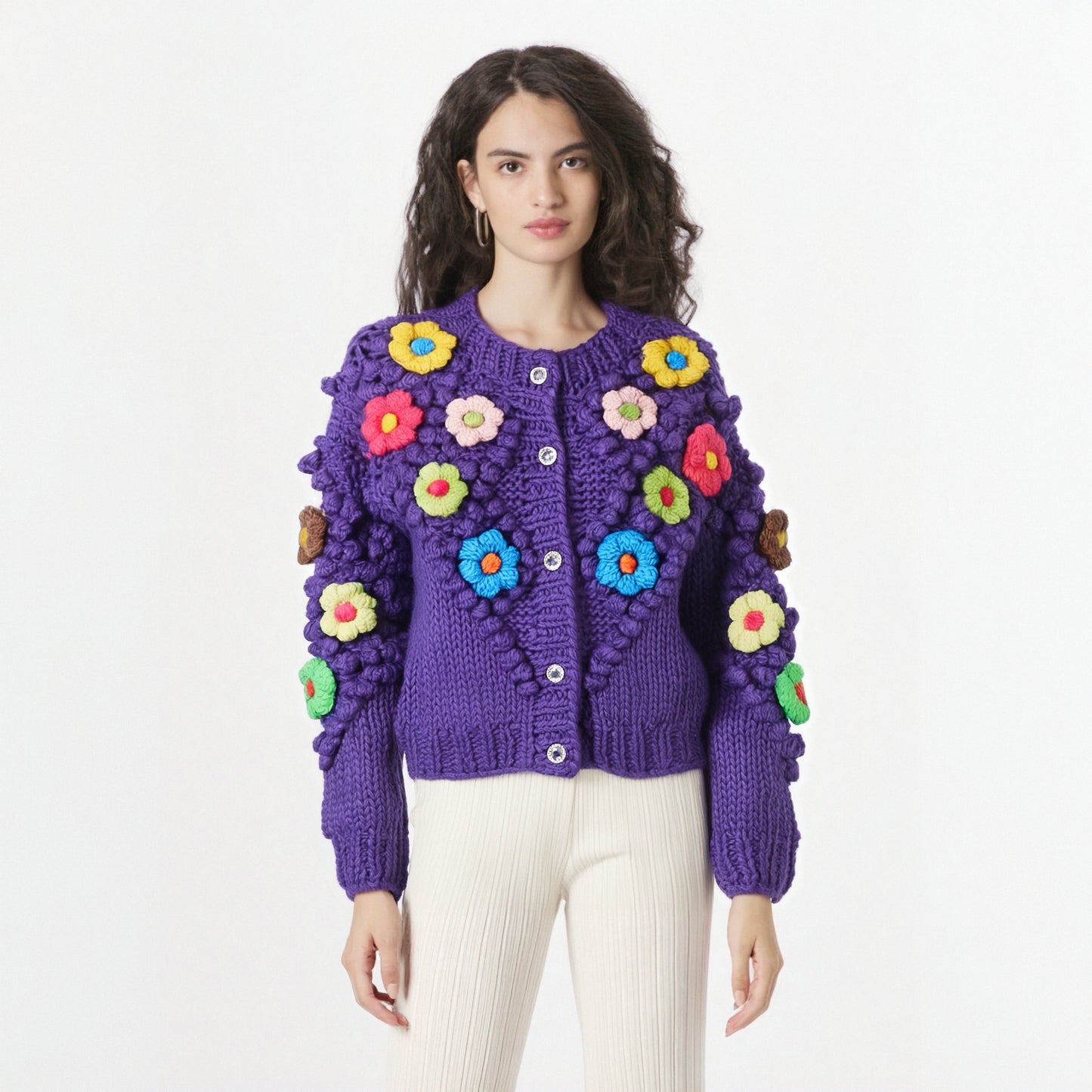 Flower Knitted Cardigan | same ANTHEM.