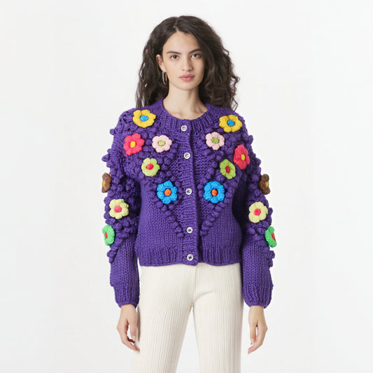 Flower Knitted Cardigan | same ANTHEM.