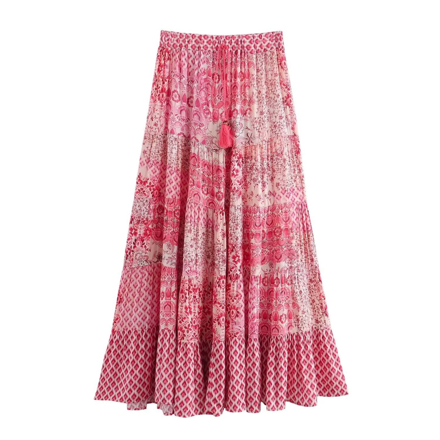 Free Spirit Patchwork A-Line Skirt – High Waist Boho Dream | same ANTHEM