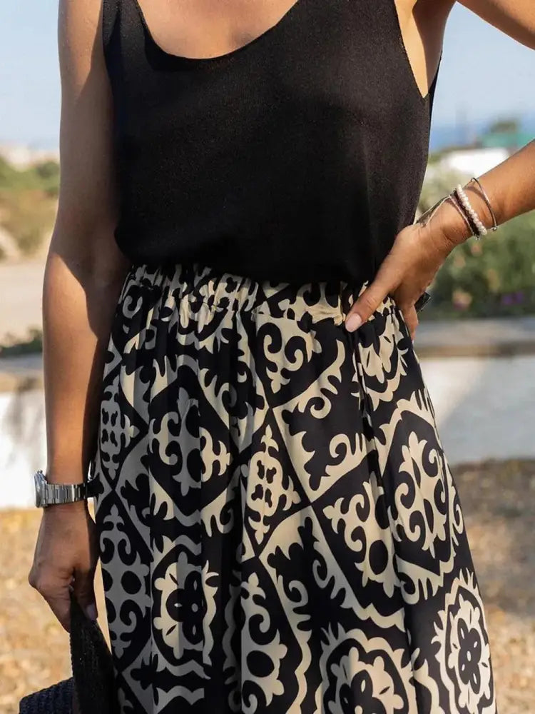Free Spirit Swing Skirt – Printed Boho Dream for Summer | same ANTHEM