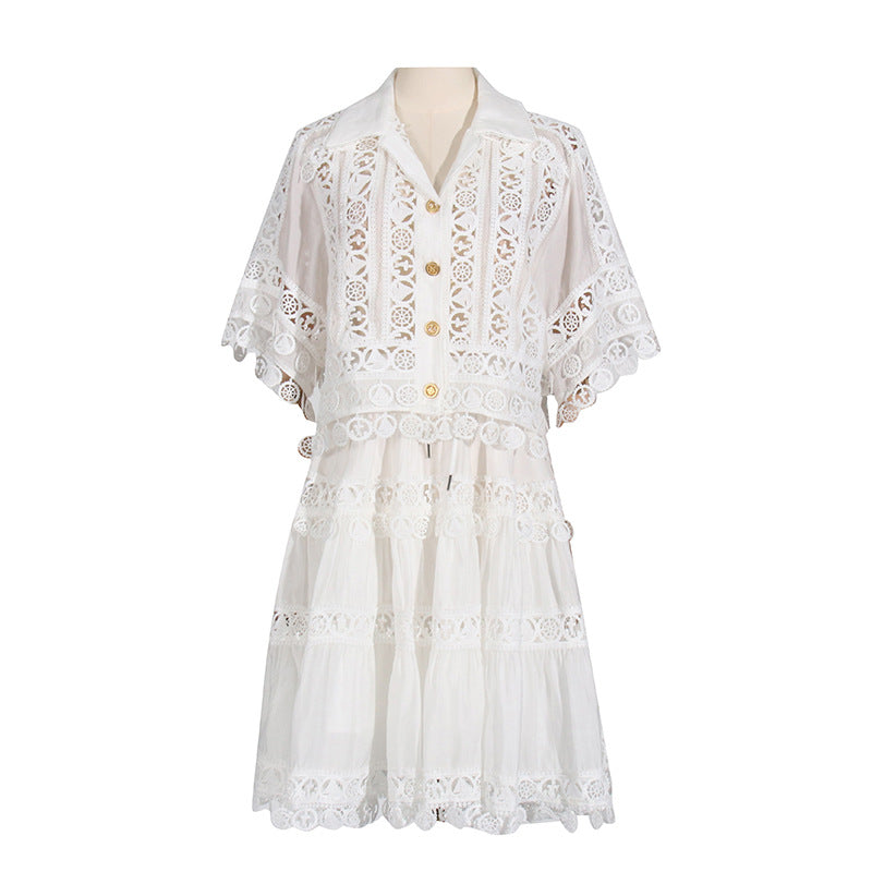 French Court Lace Shirt & Skirt Set – Romantic Two-Piece Dress | same ANTHEM