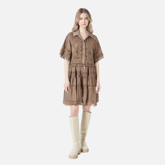 French Court Lace Shirt & Skirt Set – Romantic Two-Piece Dress | same ANTHEM