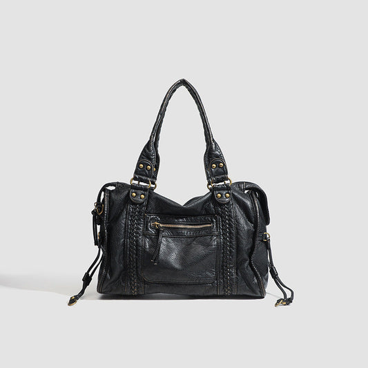 French Motorcycle Shoulder Bag | same ANTHEM. - Black