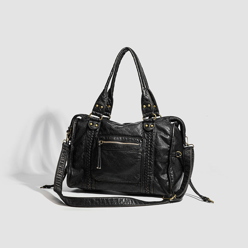 French Motorcycle Shoulder Bag | same ANTHEM. - Black